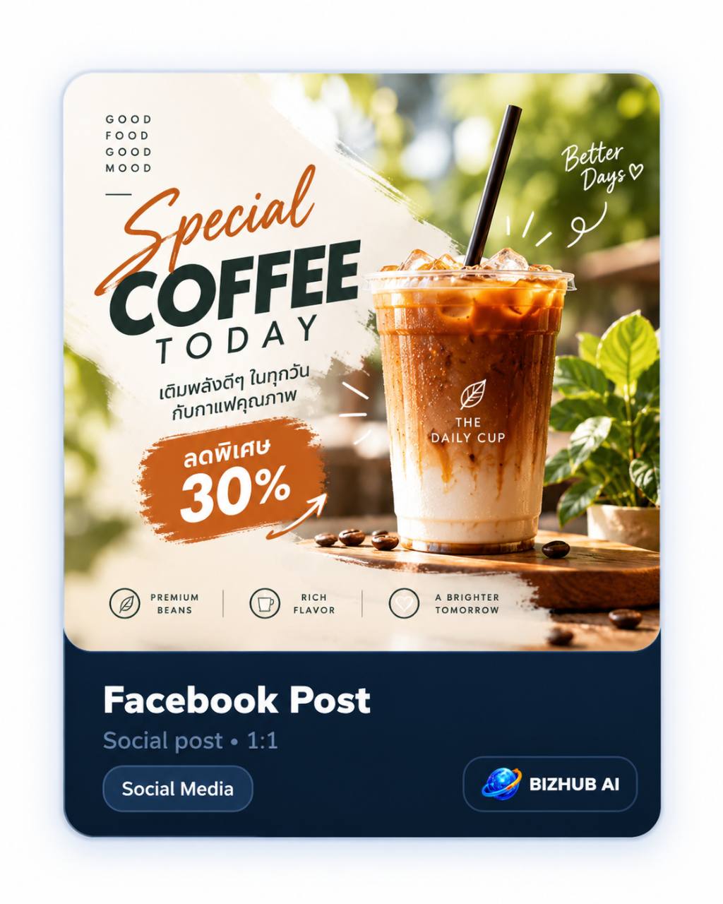 แนวภาพโปรโมตร้านกาแฟ